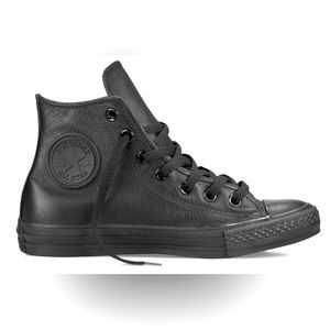 Converse Chuck Taylor All Star Hi Top Leather Black Monochrome